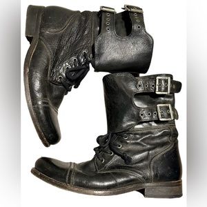AllSaints Spitalfields Damisi Double Buckle Motto/Combat Boot